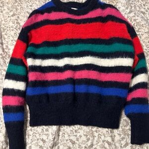 A New Day Blue and Pink Fuzzy Sweater